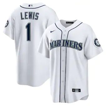 mens nike kyle lewis white seattle mariners replica player 